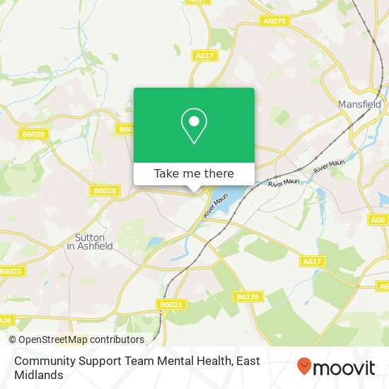 Community Support Team Mental Health map