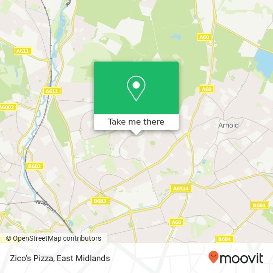 Zico's Pizza map