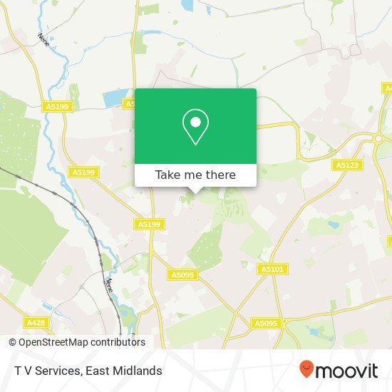 T V Services map