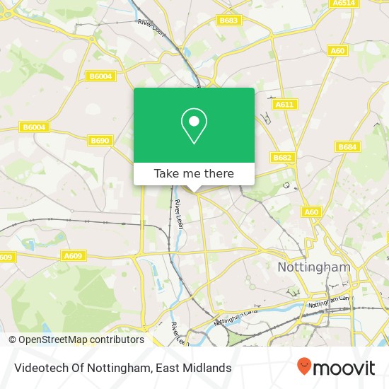 Videotech Of Nottingham map