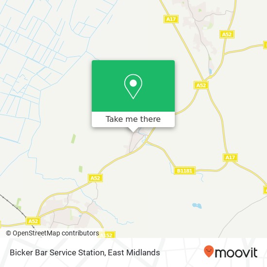 Bicker Bar Service Station map