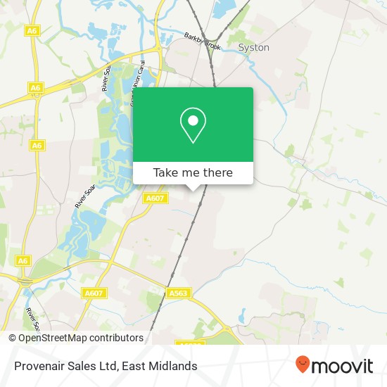 Provenair Sales Ltd map