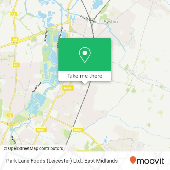 Park Lane Foods (Leicester) Ltd. map