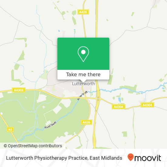Lutterworth Physiotherapy Practice map