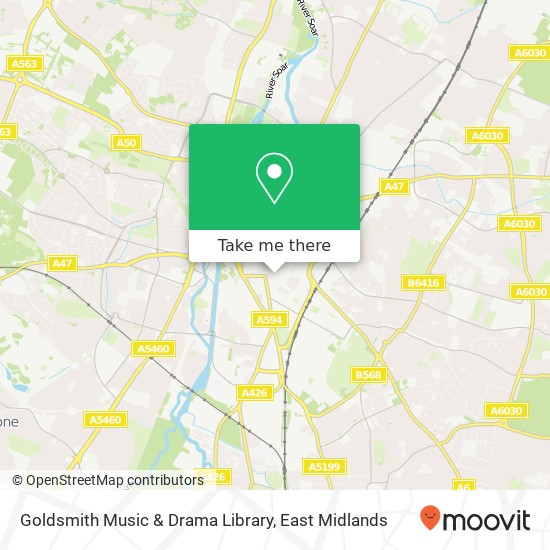 Goldsmith Music & Drama Library map