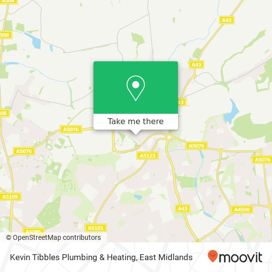 Kevin Tibbles Plumbing & Heating map