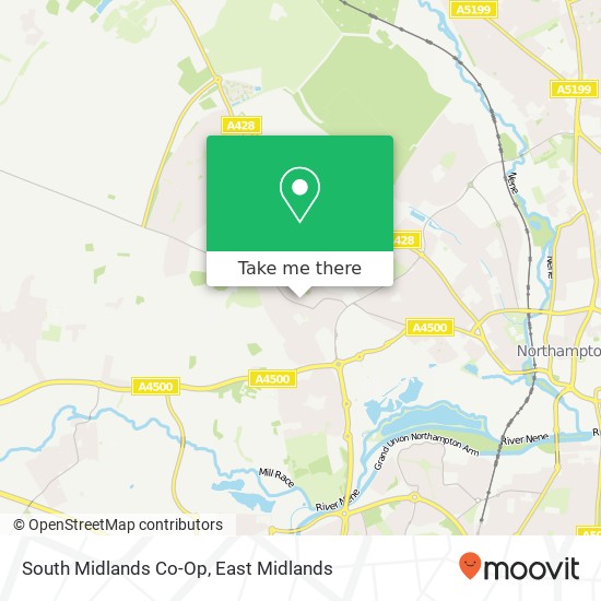 South Midlands Co-Op map