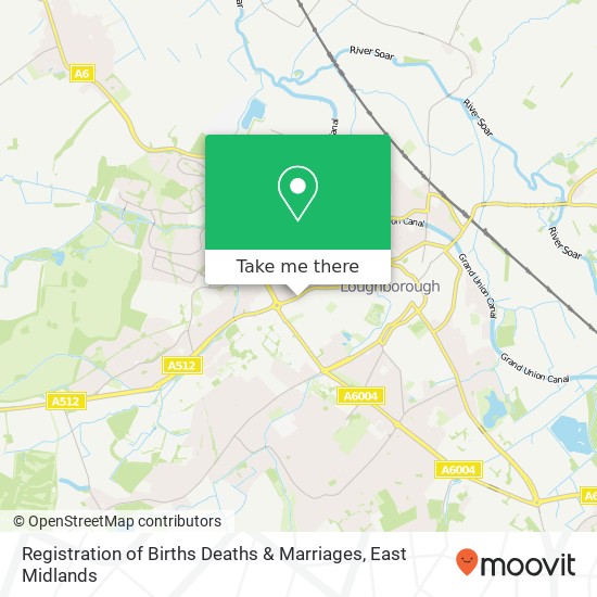 Registration of Births Deaths & Marriages map