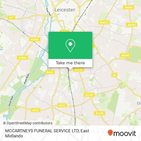 MCCARTNEYS FUNERAL SERVICE LTD map