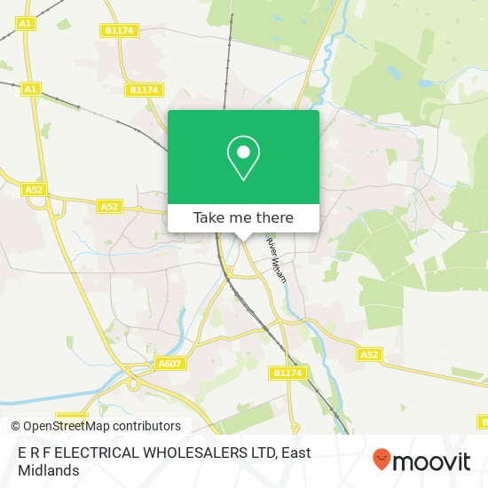 E R F ELECTRICAL WHOLESALERS LTD map