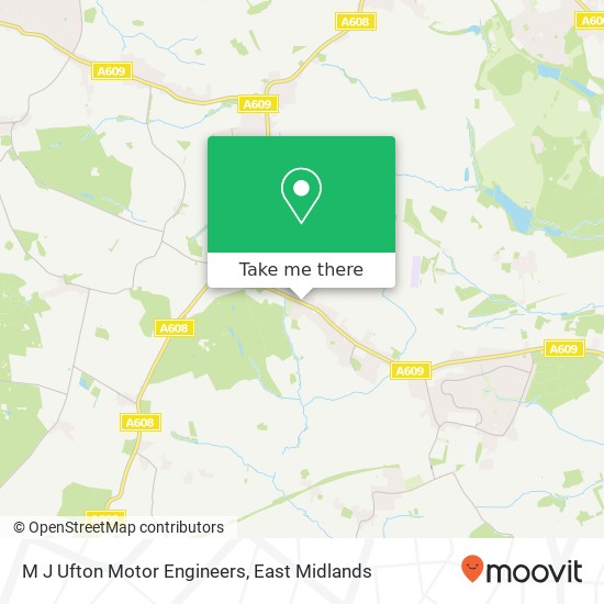 M J Ufton Motor Engineers map