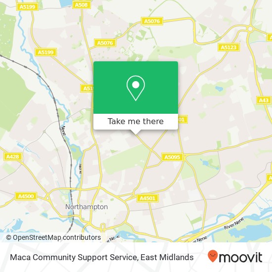 Maca Community Support Service map