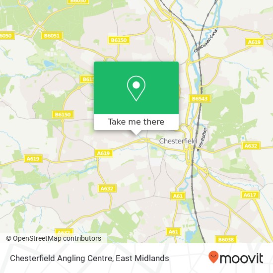 Chesterfield Angling Centre map