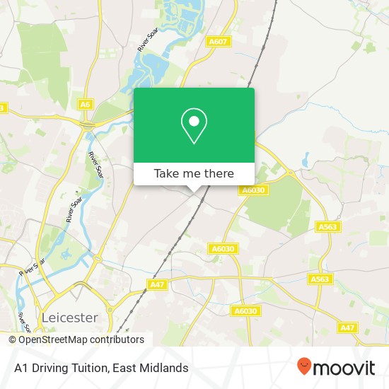 A1 Driving Tuition map