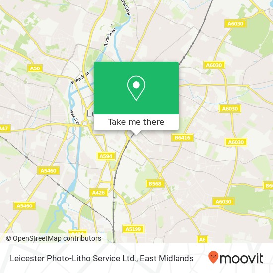 Leicester Photo-Litho Service Ltd. map