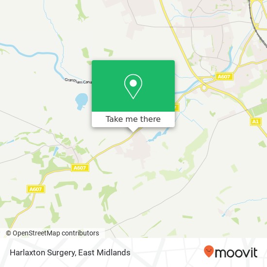 Harlaxton Surgery map