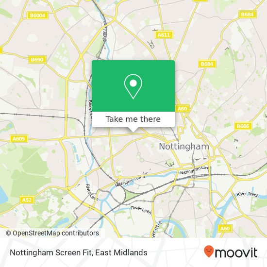 Nottingham Screen Fit map