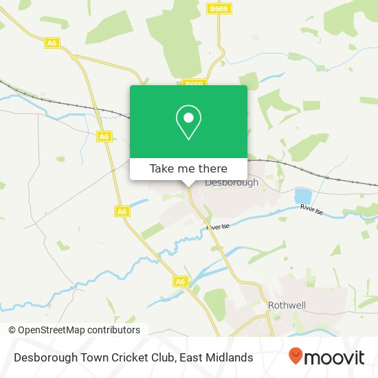 Desborough Town Cricket Club map