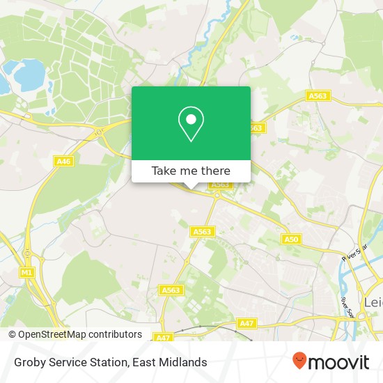 Groby Service Station map
