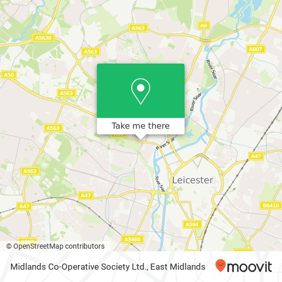 Midlands Co-Operative Society Ltd. map