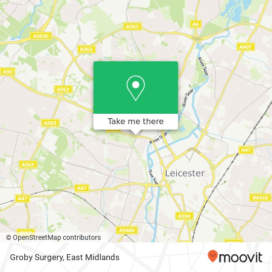 Groby Surgery map