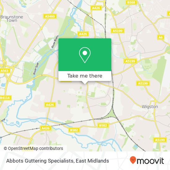 Abbots Guttering Specialists map