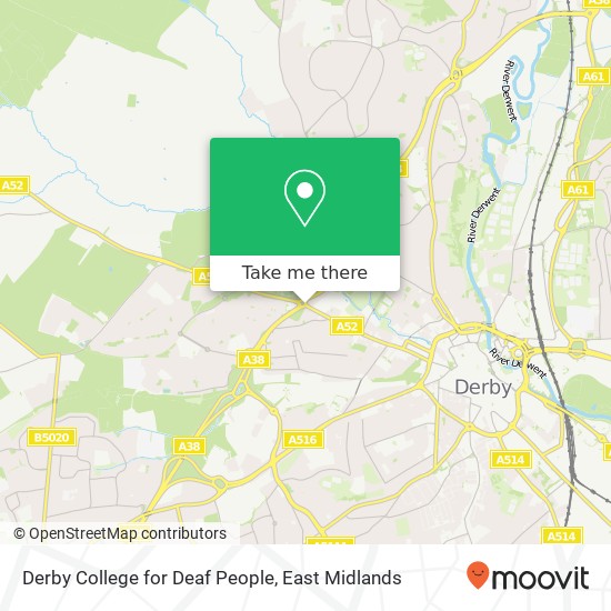 Derby College for Deaf People map