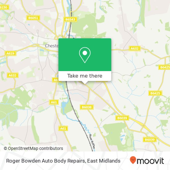 Roger Bowden Auto Body Repairs map