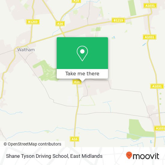 Shane Tyson Driving School map