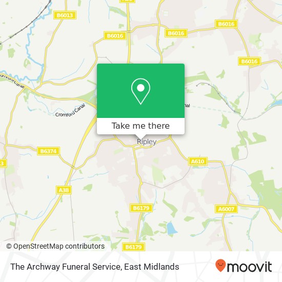 The Archway Funeral Service map