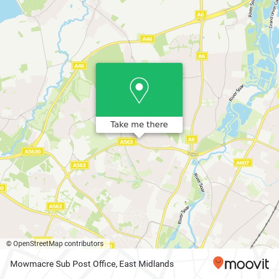 Mowmacre Sub Post Office map
