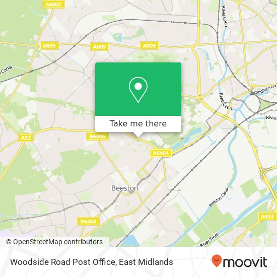 Woodside Road Post Office map