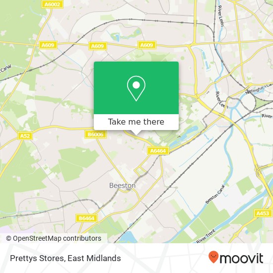 Prettys Stores map