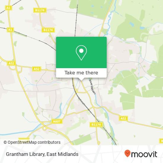 Grantham Library map