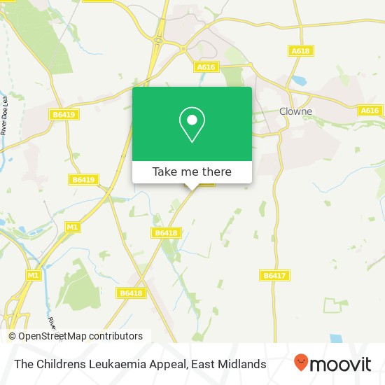 The Childrens Leukaemia Appeal map