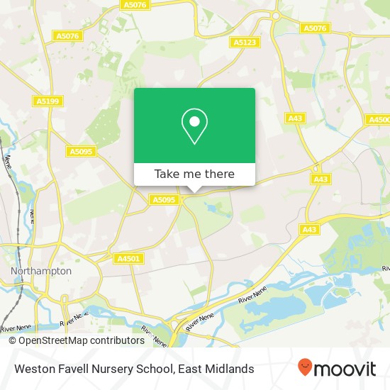 Weston Favell Nursery School map