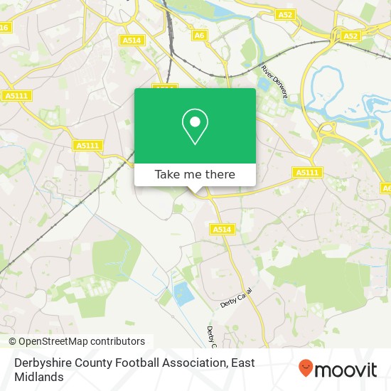 Derbyshire County Football Association map