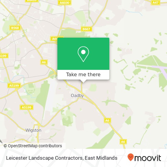 Leicester Landscape Contractors map