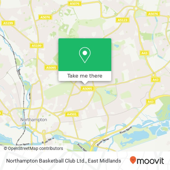 Northampton Basketball Club Ltd. map