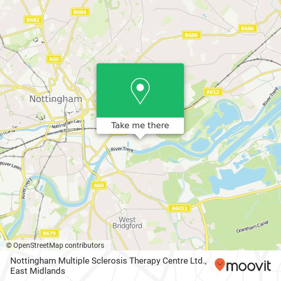 Nottingham Multiple Sclerosis Therapy Centre Ltd. map