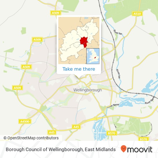 Borough Council of Wellingborough map