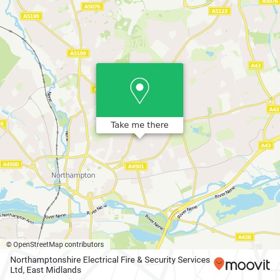 Northamptonshire Electrical Fire & Security Services Ltd map