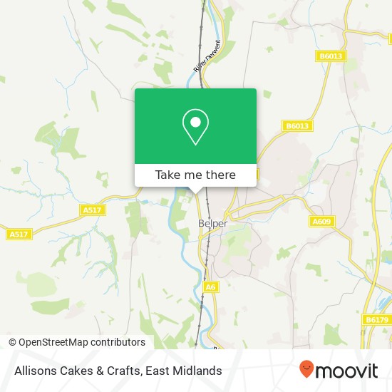 Allisons Cakes & Crafts map