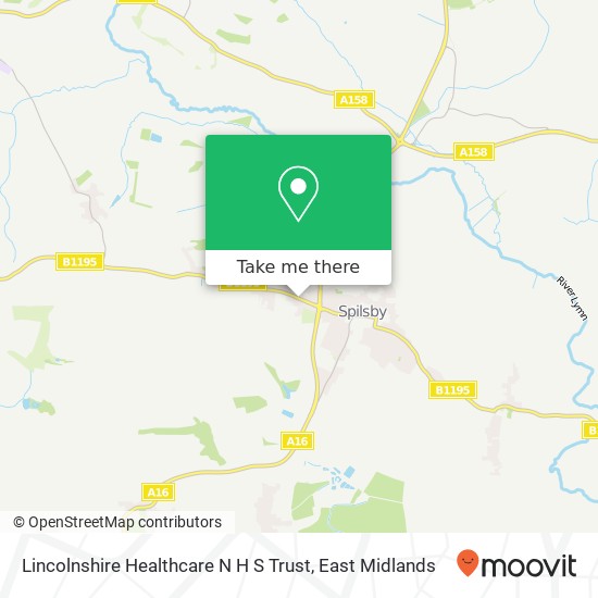Lincolnshire Healthcare N H S Trust map