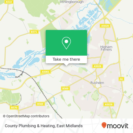 County Plumbing & Heating map