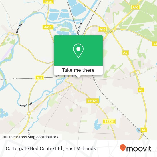 Cartergate Bed Centre Ltd. map