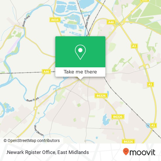 .Newark Rgister Office map