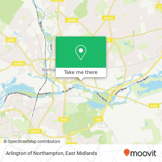 Arlington of Northampton map