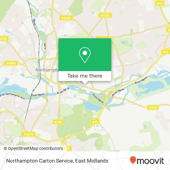 Northampton Carton Service map