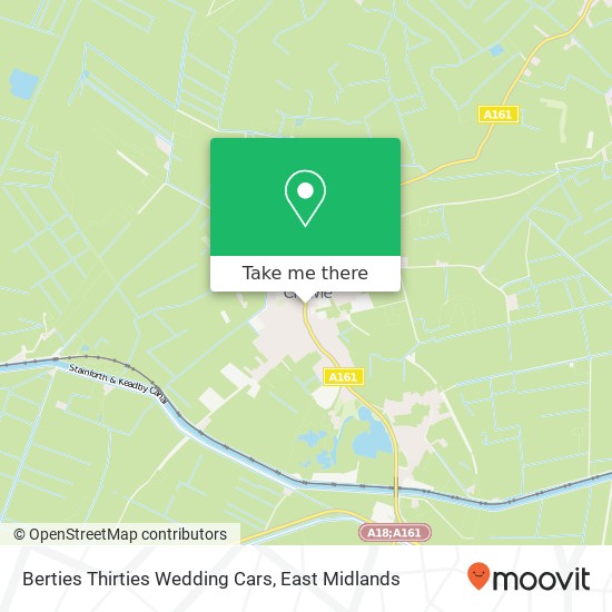 Berties Thirties Wedding Cars map